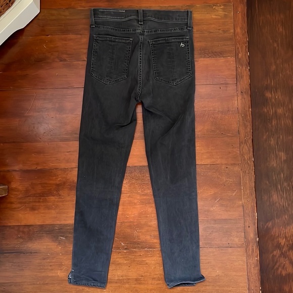 rag & bone 10” Capri Slit Jeans in Black Rock - Picture 10 of 12